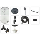 Душ.кабина Domani-Spa Delight Slim 99, поддон 15см, черные стенки, 90х90 см 10513686