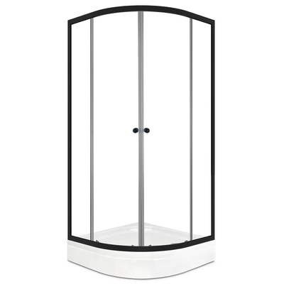 Душевое ограждение Domani-Spa Delight 99 V1.2,прозрачное стекло, поддон 15 см,90×90 см, графит