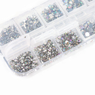 Стразы для творчества с инструментами, цвет белый AB, размер от 1.5-6 мм, без клея - Фото 2