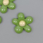 Декор для творчества пластик "Цветок зелёный со светло-зелёным" 2,8х3х1 см - фото 306149701