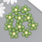 Декор для творчества пластик "Цветок зелёный со светло-зелёным" 2,8х3х1 см - Фото 3