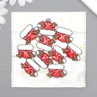 Декор для творчества пластик "Шапка новогодняя с рожками" 1,9х2,8х0,5 см - Фото 4