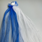 Набор на капот свадебного авто "Фата + 3 банта" синий - фото 24536375