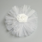 Набор на капот свадебного авто "Фата + 3 банта" белый - фото 24536385