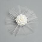 Набор на авто "№11" кольца на крышу, лента диагональ на капот, 4 банта на ручки, белый - фото 24536389