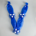 Набор на авто "№11" кольца на крышу, лента диагональ на капот, 4 банта на ручки, синий - фото 24556158