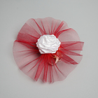 Набор на авто "№11" кольца на крышу, лента диагональ на капот, 4 банта на ручки, красный - фото 24556161