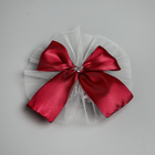 Набор на авто "№12" кольца на крышу, лента с бантом на радиатор, 4 банта на ручки, марсала - фото 24536401