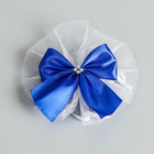 Набор на авто "Гостевой" лента углом на капот, 4 банта на ручки, синий - фото 24536417