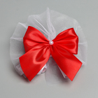 Набор на авто "Гостевой" элит лента углом на капот, 4 банта на ручки, красный - фото 24536420