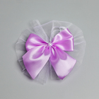 Набор на авто "Гостевой" элит лента углом на капот, 4 банта на ручки, сирень - фото 24536423