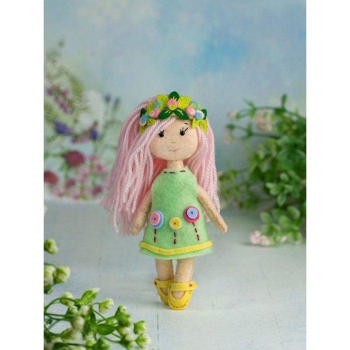 Набор для создания куклы из фетра «Девочка Весна», высота — 15 см