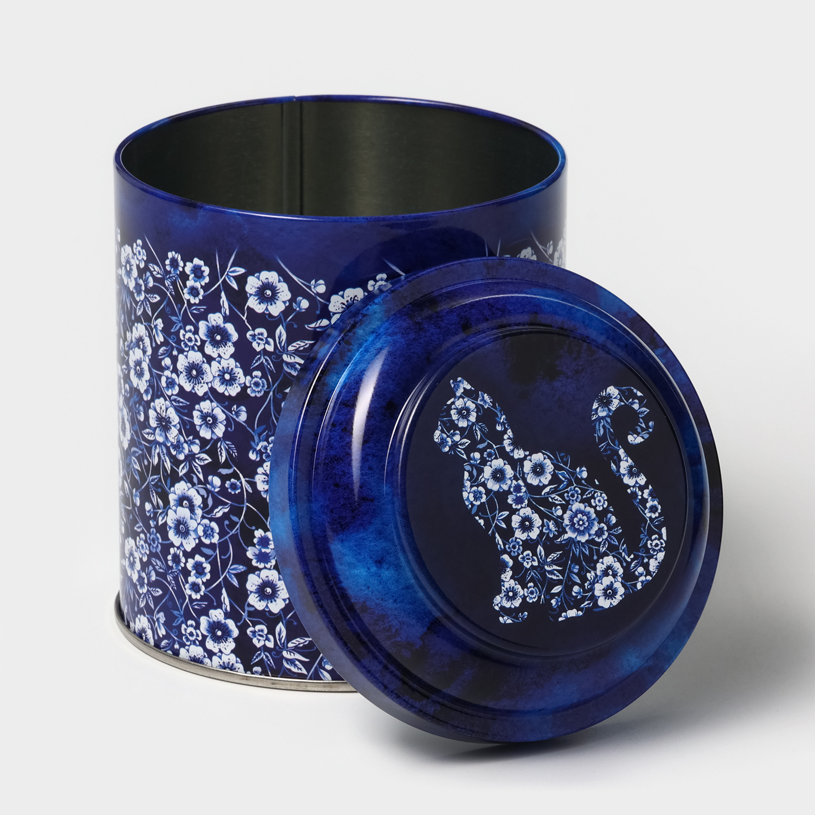 Банка для сыпучих продуктов «Ультрамарин», 0,8 л, d=9,9 см, h=11 см, жесть Банка для сыпучих продуктов «Ультрамарин», 0,8 л, d=9,9 см, h=11 см, жесть