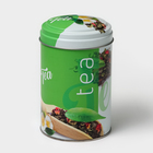 Банка для сыпучих продуктов «Сканди Чай зеленый», 1,1 л, d=9,9 см, h=14,5 см, жесть, цвет зелёный - Фото 1