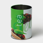Банка для сыпучих продуктов «Сканди Чай зеленый», 1,1 л, d=9,9 см, h=14,5 см, жесть, цвет зелёный - Фото 4