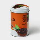Банка для сыпучих продуктов «Сканди Чай черный», 1,1 л, d=9,9 см, h=14,5 см, жесть, цвет оранжевый - фото 321737117
