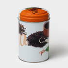 Банка для сыпучих продуктов «Сканди Чай черный», 1,1 л, d=9,9 см, h=14,5 см, жесть, цвет оранжевый - фото 4464843