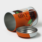 Банка для сыпучих продуктов «Сканди Чай черный», 1,1 л, d=9,9 см, h=14,5 см, жесть, цвет оранжевый - фото 4464846
