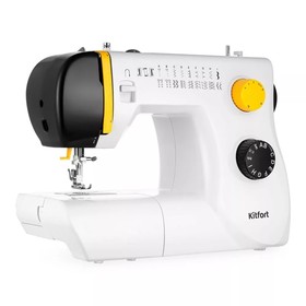 Швейная машина Kitfort КТ-6057, 70 Вт, 23 операции, полуавтомат, бело-чёрная