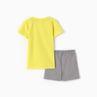 Комплект для мальчика (футболка/шорты), цвет жёлтый/серый, рост 92 см 10555532