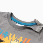 Комплект для мальчика (футболка/шорты), цвет серый/морской, рост 92 см - фото 24599869