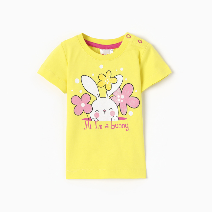 Футболка для девочки, цвет желтый, рост 92 см - Фото 1