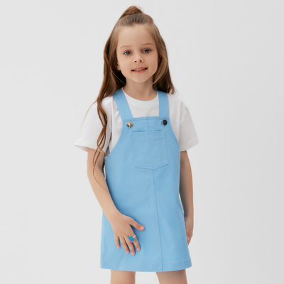 Сарафан джинсовый для девочки KAFTAN: Jeans, голубой, размер 32 (110-116 см)