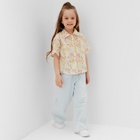 Рубашка для девочки KAFTAN «Цветы», жёлтая, размер 30 (98-104 см)  (артикул 10530719)  большой выбор товаров оптом и в розницу по низким ценам с доставкой