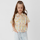 Рубашка для девочки KAFTAN "Цветы", р.30 (98-104), желтый - фото 321737782