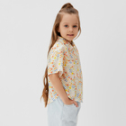 Рубашка для девочки KAFTAN "Цветы", р.30 (98-104), желтый - Фото 3