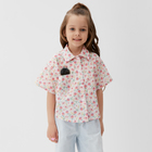 Рубашка для девочки KAFTAN "Цветы", р.30 (98-104), розовый - фото 321737802