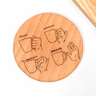 Подставка под горячее "Жесты", дерево (комплект 2 шт) - фото 24463819