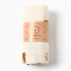 Пелёнка двухслойная «Крошка Я» Bear, 130×100 см, муслин, хлопок 100% - Фото 4