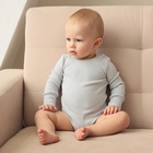 Комплект боди детских MINAKU: Basic Line BABY, цвет светло-серый/графитовый, рост 80-86 10303467 - фото 12579163