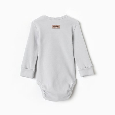 Комплект боди детских MINAKU: Basic Line BABY, рост 80-86 см, светло-серый, графит