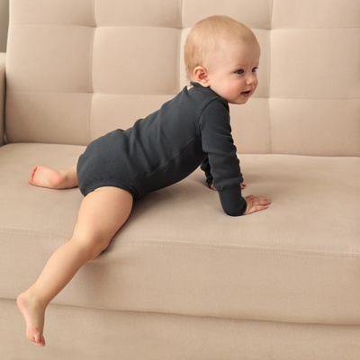 Комплект боди детских MINAKU: Basic Line BABY, рост 80-86 см, светло-серый, графит