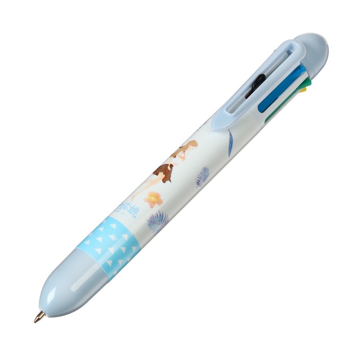 Ручка шариковая автоматическая 8-ми цветная, стержень 0,8мм МИКС
