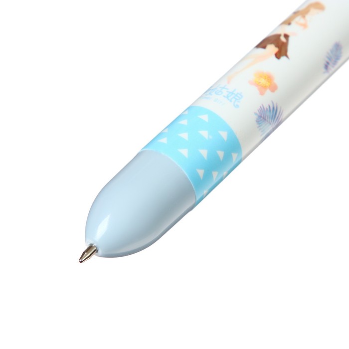 Ручка шариковая автоматическая 8-ми цветная, стержень 0,8мм МИКС