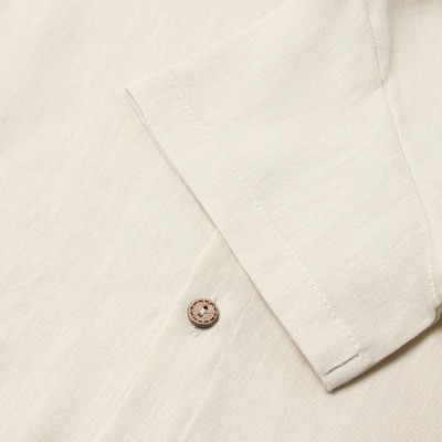 Рубашка для мальчика KAFTAN Linen, размер 34 (122-128 см), молочная