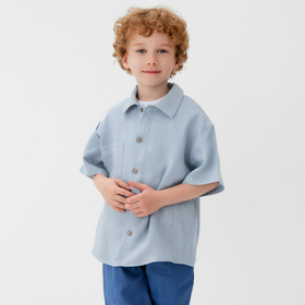 Рубашка для мальчика KAFTAN Linen, р. 30 (98-104), голубой