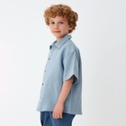 Рубашка для мальчика KAFTAN Linen, р. 30 (98-104), голубой 10386742 - фото 12579206