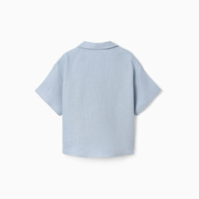 Рубашка для мальчика KAFTAN Linen, р. 34 (122-128), голубой