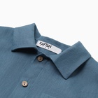 Рубашка для мальчика KAFTAN Linen, р. 34 (122-128), синий 10386748 - фото 12591588