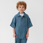 Рубашка для мальчика KAFTAN Linen, р. 36 (134-140), синий - фото 24556275