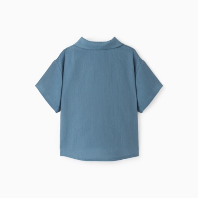 Рубашка для мальчика KAFTAN: Linen, синяя, размер 36 (134-140 см)