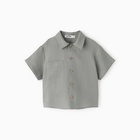 Рубашка для мальчика KAFTAN Linen, р. 32 (110-116), серый 10386756 - фото 12579258