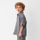 Рубашка для мальчика KAFTAN Linen, р. 34 (122-128), серый 10386757 - фото 12579261