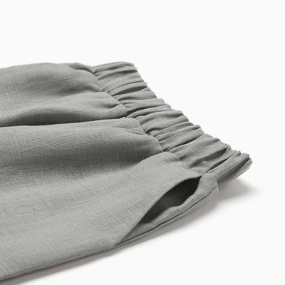 Брюки для мальчика KAFTAN: Linen, серые, размер 34 (122-128 см)