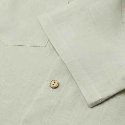 Рубашка для мальчика KAFTAN: Linen, зелёная, размер 32 (110-116 см)