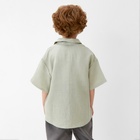 Рубашка для мальчика KAFTAN Linen, р. 34 (122-128), зеленый 10386766 - фото 12579298